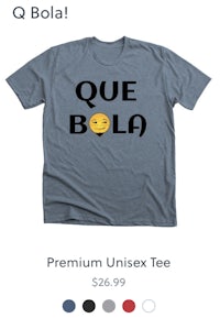 que bola premium unisex tee