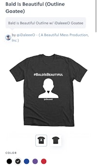 a t - shirt that says bald is beautiful