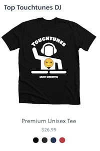 top touchunes dj premium unisex tee